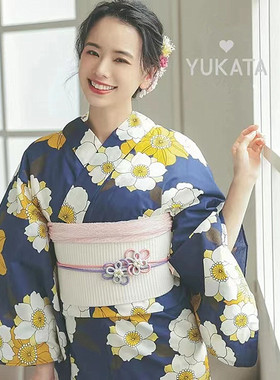 外贸原单日本和服浴衣带蒂