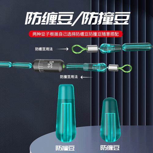 太空豆套装10组全套组合优质硅胶铅皮漂座特级钓鱼pe主线组小配件 - 图1
