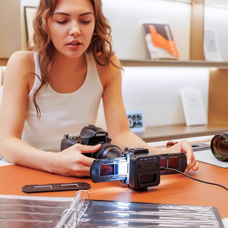 JJC相机135老胶片翻拍器底片转数字化数码照片幻灯片菲林扫描器观片冲洗设备适用索尼佳能康富士相机微距镜头 - 图2