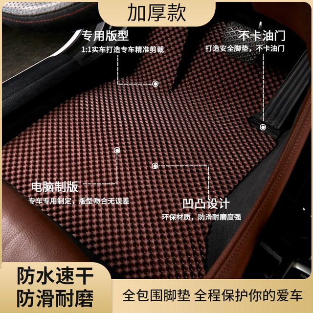 Odorless rubber TPE special car foot pads