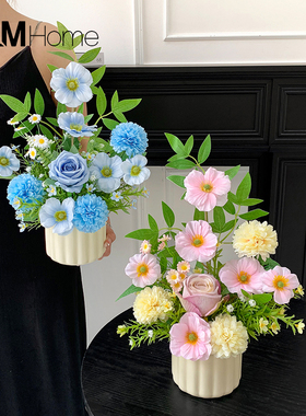 设计师自创盆栽花桌面摆件超美