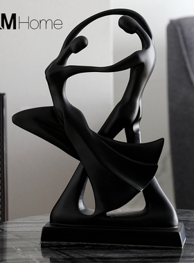 北欧创意轻奢艺术人物摆件家居客厅酒柜办公O室桌面装饰品新婚礼