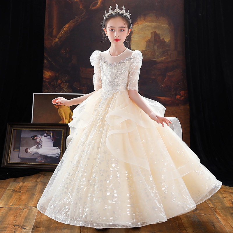 生日派对模特艺考主持大码礼服女童连衣裙夏季中大童胖妹妹公主裙,淘宝优惠券,粉丝福利购,淘宝优惠卷