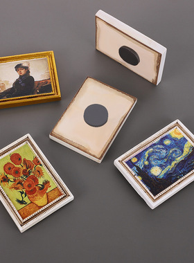 树脂冰箱贴3d世界名画立体磁力贴