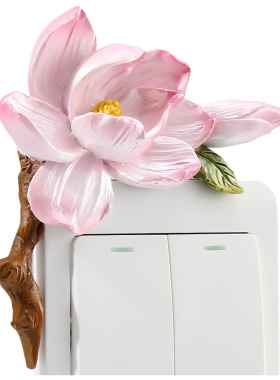 3d立体创意树脂开关贴装饰墙贴客厅卧室插座墙壁保护套花卉边框套