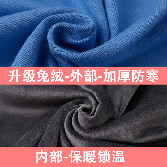 护士毛衣外套开衫女加绒厚保暖大码外穿秋冬季蓝色医院值班工作服