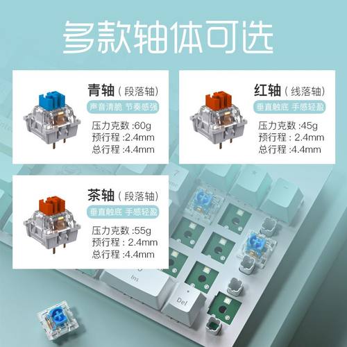 PGPN S104机械键盘高颜值男女生青轴游戏热插拔有线电脑电竞茶轴 - 图3