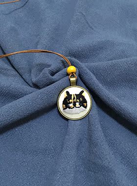 原创设计风手工刺绣女士毛衣链