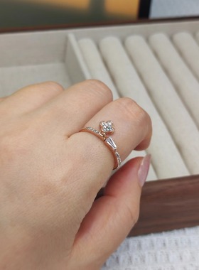 四叶草戒指食小众设计轻奢韩版简约精致感Ins高级i森系女指指环潮