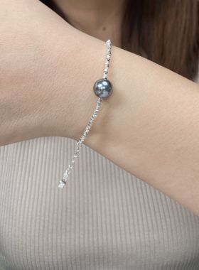 碎银子大溪地珍珠手链 施家人造珍珠手链女轻奢时尚新中式手串