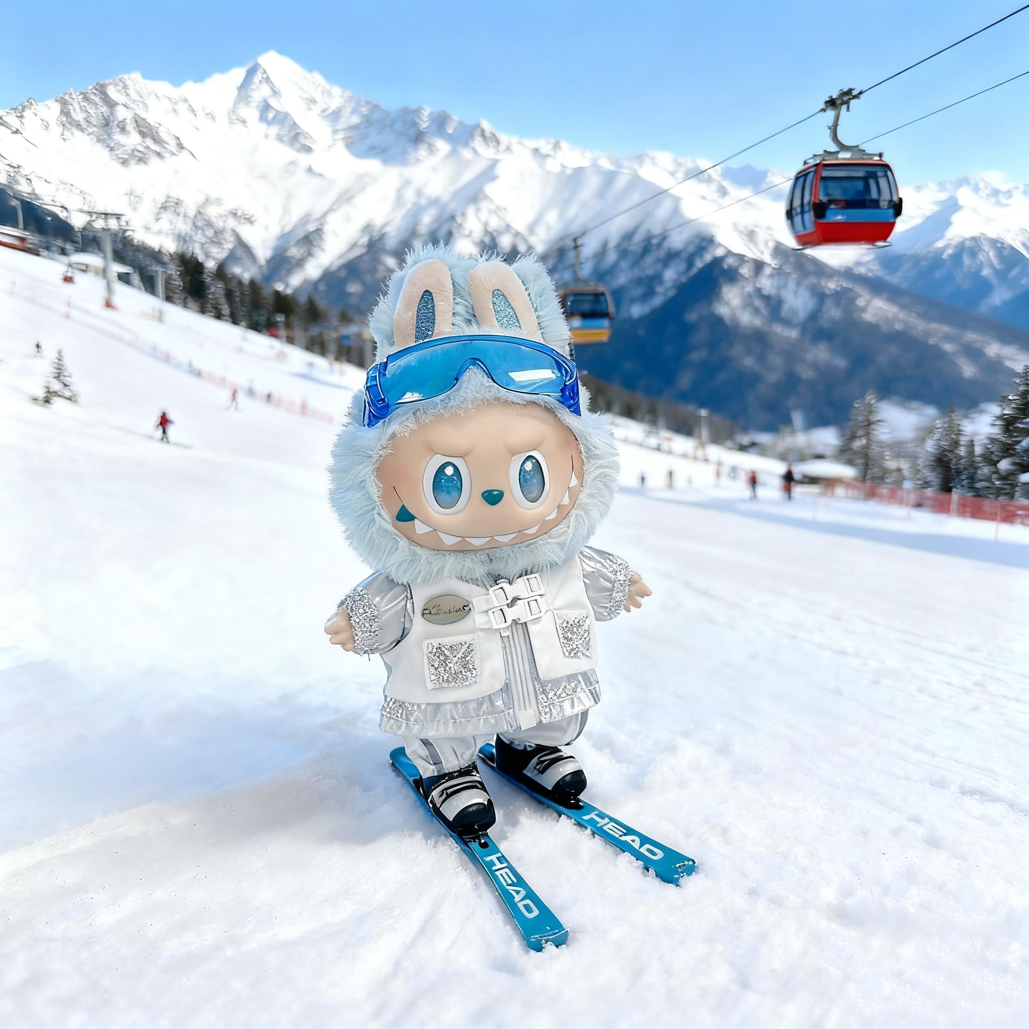 【现货】Labubu娃衣新款滑雪四件套装拉布布一二三代17cm运动衣服,淘宝优惠券,粉丝福利购,淘宝优惠卷