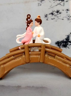 七夕牛郎织女许仙白娘子摆件古风