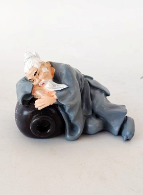 醉翁杜康酒神书生古人喝酒模型