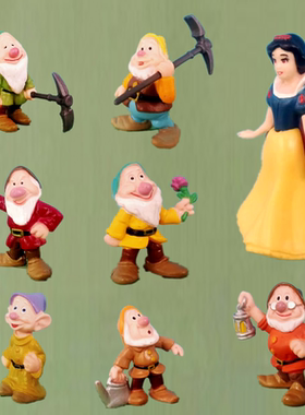 白雪公主小矮人欧式可爱树脂装饰