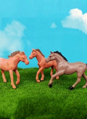 小马奔马动物摆件盆景鱼缸装饰