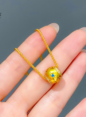 女沙金999星球万花筒路路通吊坠