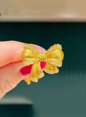 女沙金999蝴蝶结在逃公主戒指新