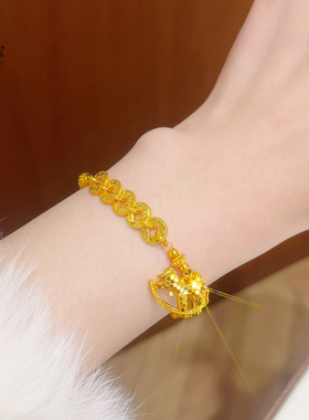 沙金碎碎冰摇摇马南瓜珠盘缠手链