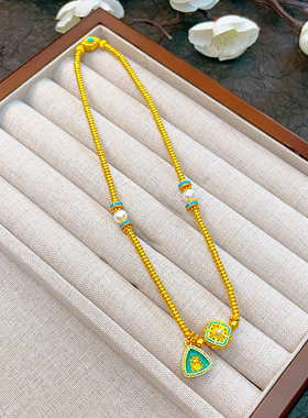 女沙金999珐琅四合如意双圈手链