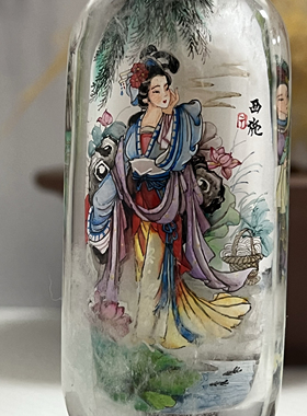 宫廷匠人内画鼻烟壶民间工艺民俗手工绘画出国礼品送客户朋友生日