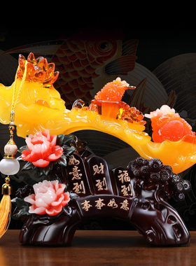 事事如意柿子新中式客厅