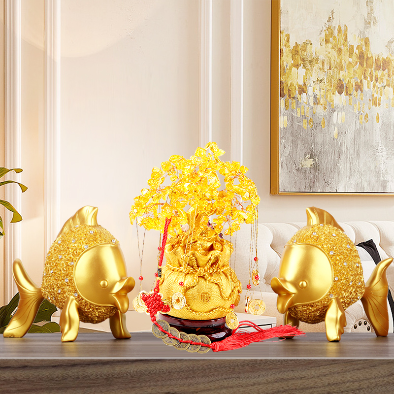 乔迁新居高档轻奢礼品年年有余金鱼摆件简约创意家居饰品玄关酒柜,淘宝优惠券,粉丝福利购,淘宝优惠卷