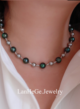 LANHEGE施家珍珠蕾丝感项链