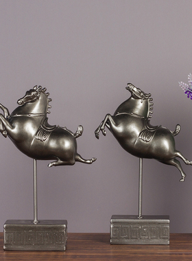 中式风飞马树脂动物招财工艺品
