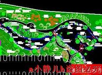 Green planting flat cad drawings garden forest landscape dwg drawings in a certain factory area