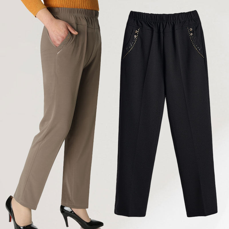 中老年女裤夏季老年人宽松妈妈裤子 金秋之梦丽中老年女装