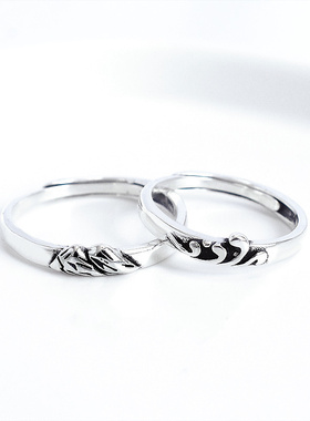 日韩风学生信物情侣戒指