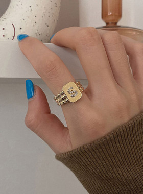 轻奢个性小众风开口可调节戒指