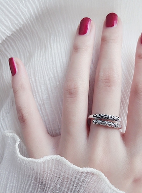 镀银紧箍咒戒指男士女情侣对戒一对金箍悟空金箍棒时尚尾戒个性潮