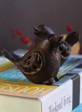 铸铁小鸟花园摆件仿古镂空