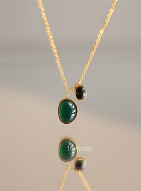 吊坠项链天然玛瑙ins小众退色