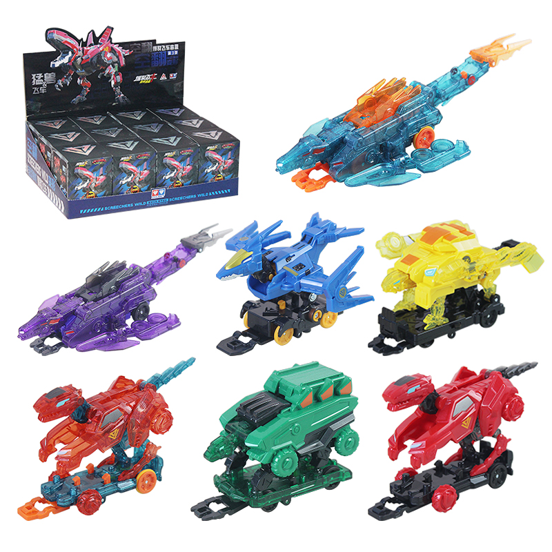 奥迪双钻爆裂飞车第3弹量子战队恐龙自动空翻变形盲盒男孩玩具车 - 图3