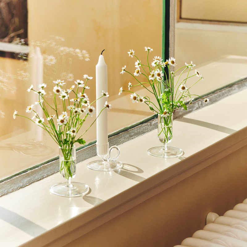 【2024AW新品】HAY Tiny Candleholder玻璃烛台北欧简约家居摆件 - 图0