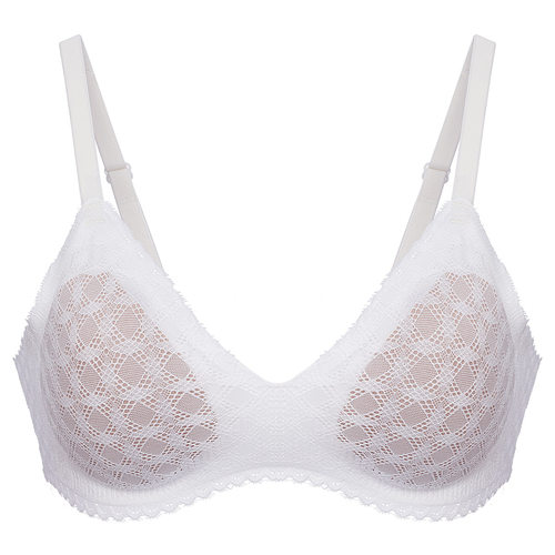 【GOCOCi】华歌尔蕾丝内衣女舒适无压无钢圈文胸WC32G4 - 图0