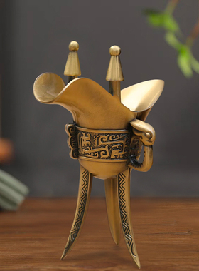 博物馆青铜器仿古摆件怀旧小件鼎酒爵何尊马踏飞燕三星堆纪念品