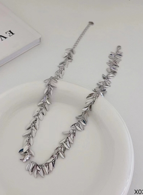 个性独特麦穗项链女小众高级感轻奢锁骨链气质颈链2025年新款