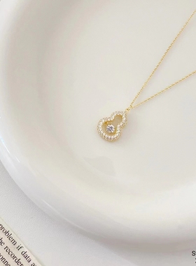 小众设计感镂空葫芦吊坠s925银项链女高级感锁骨链气质百搭颈链