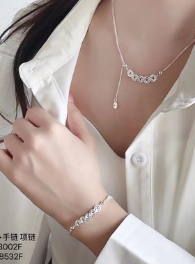 2025年新款五帝钱S925纯银项链女轻奢时尚锁骨链小众高级感颈链