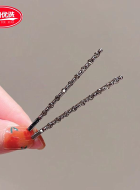 新款前额刘海碎发夹水钻一字边夹