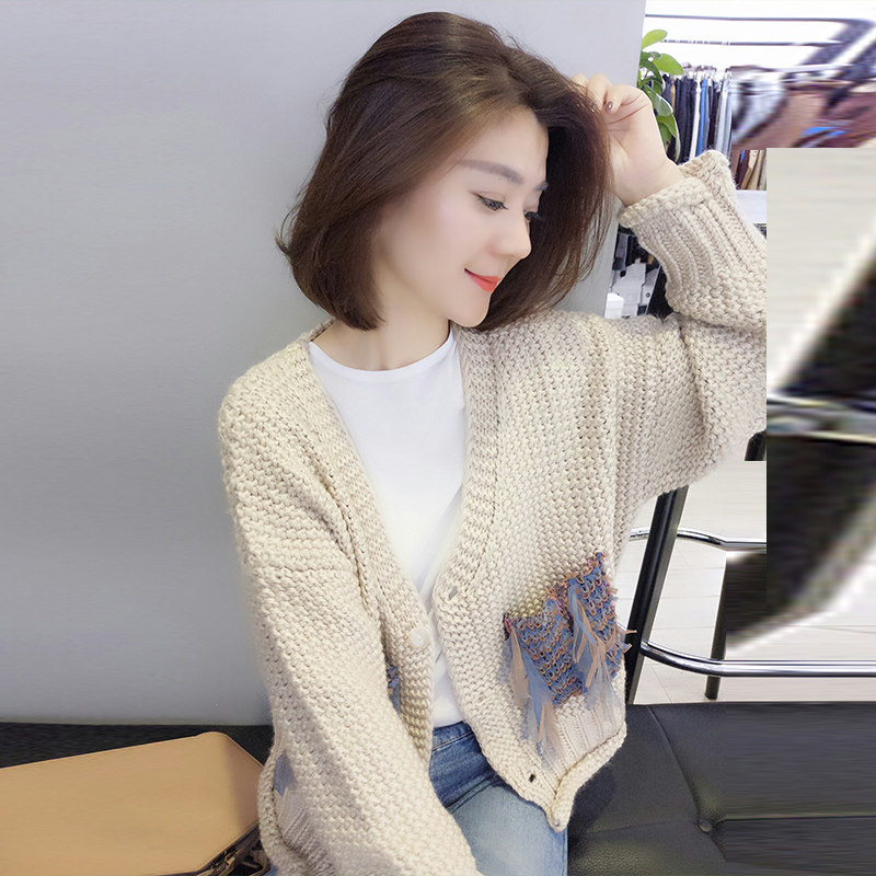 欧洲站秋装2020新款秋冬短款针织衫 梵莉思女装毛衣