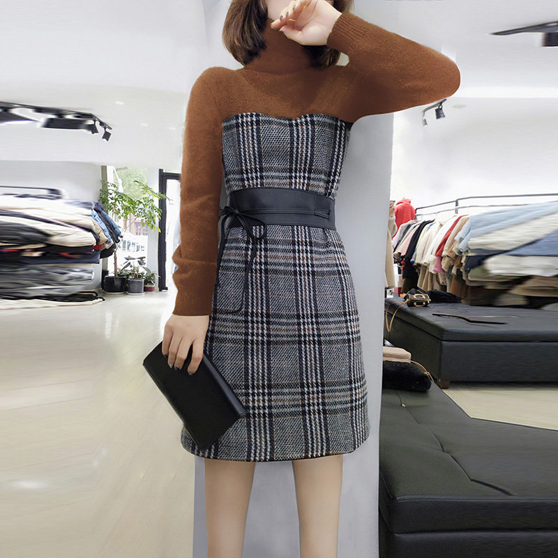 欧洲站冬装2020年新款欧货打底裙子 梵莉思女装连衣裙