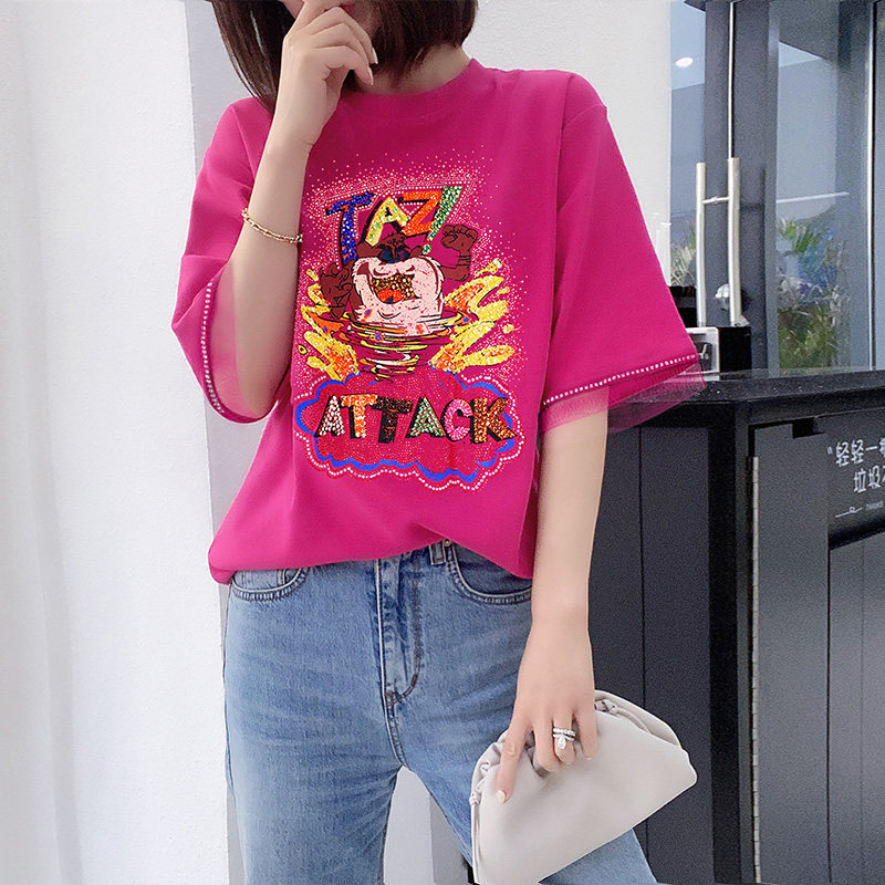 欧洲站2020新款夏装欧货高级感t恤 梵莉思女装T恤