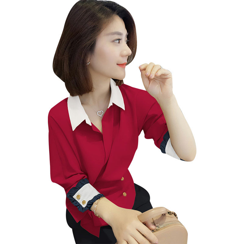 欧洲站秋装2020新款初秋款女士衬衫 梵莉思女装衬衫