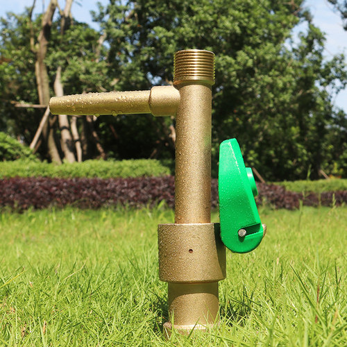 草坪园林全铜取水器快速取水阀插杆绿化水管地接头洒水栓dn20/25 - 图0