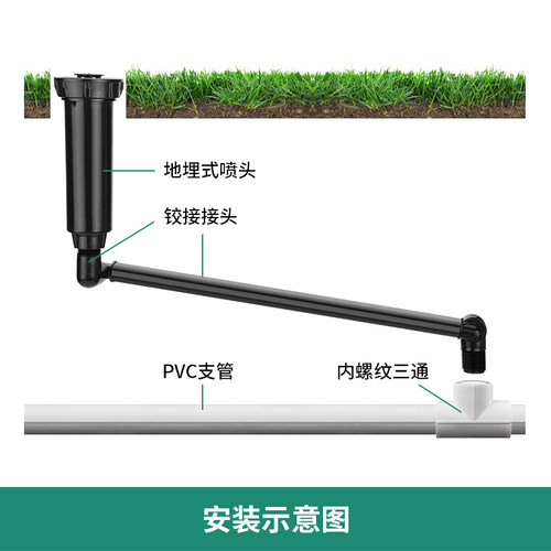 汉轩 4分6分外丝千秋架提升管地埋式喷头千秋架喷头架喷头铰接 - 图2