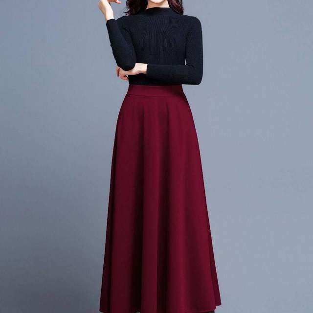2024 Autumn and Winter New High Waist Slimming Swing Skirt